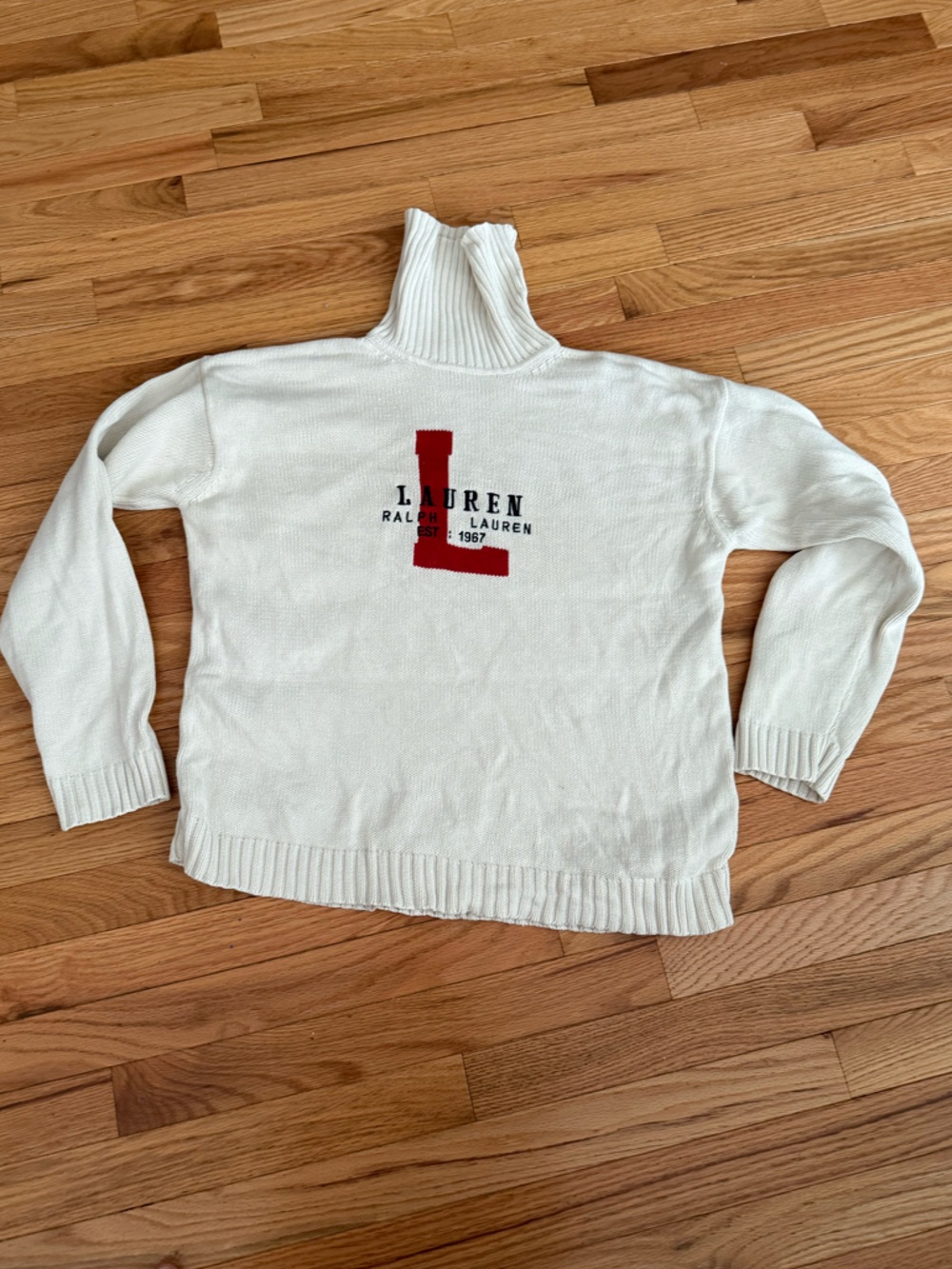 Vintage Lauren Ralph Lauren Cream Knit Sweater